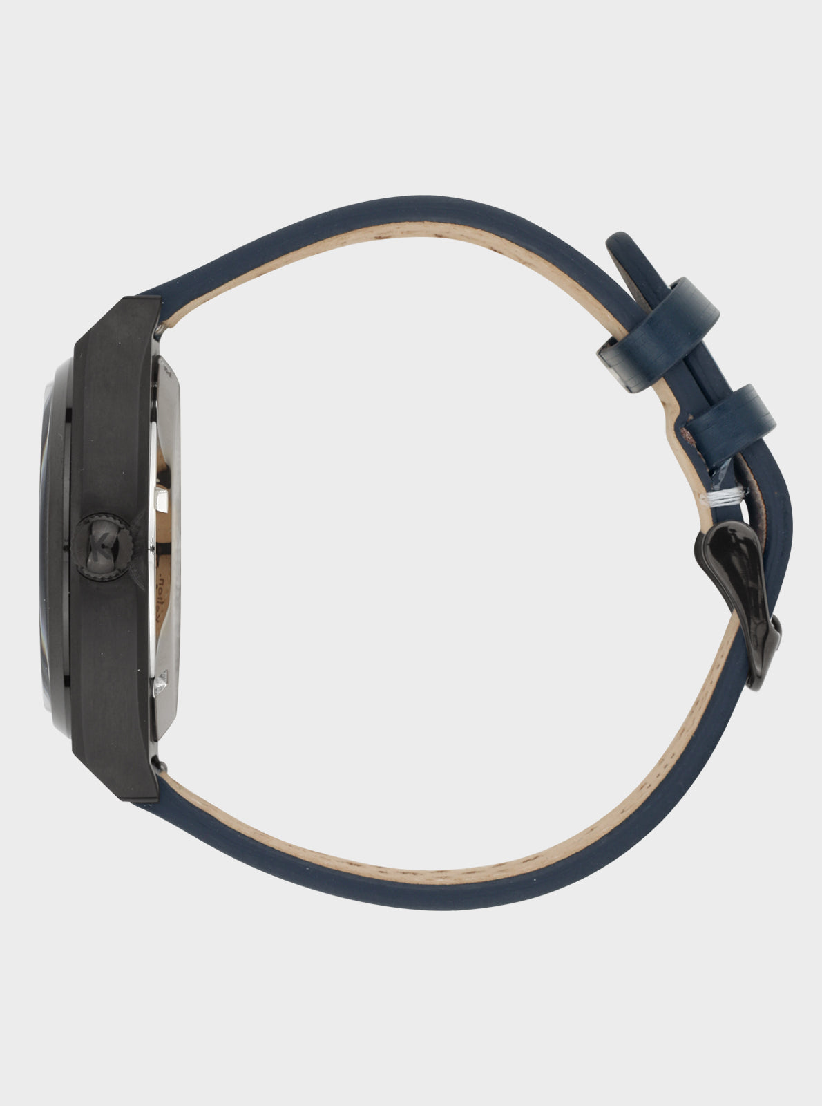 Image of Montre KELTON RC 24 QRTZ, vue de côté, bracelet bleu et boucle