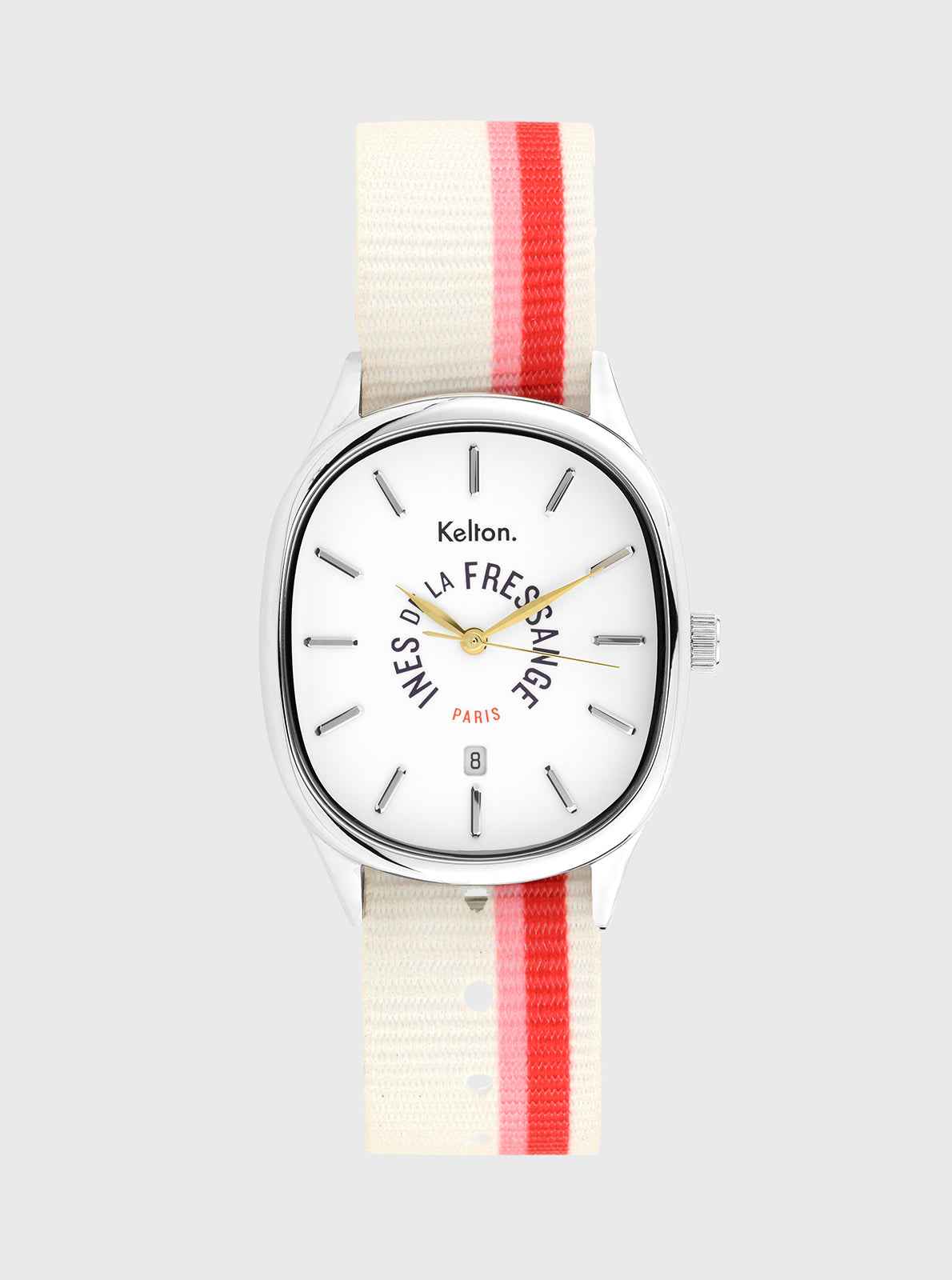 Montre Grande Colorama Rose-Rouge Kelton x Ines de la Fressange Paris