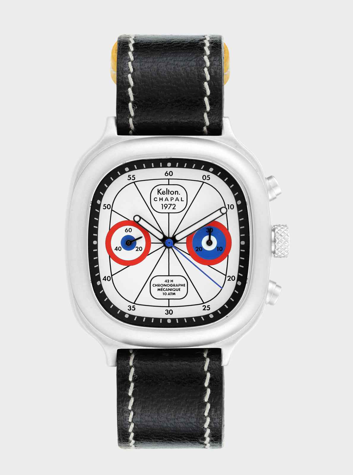 Image of Montre Chronographe 1972 Sky Red & Blue Kelton x Chapal