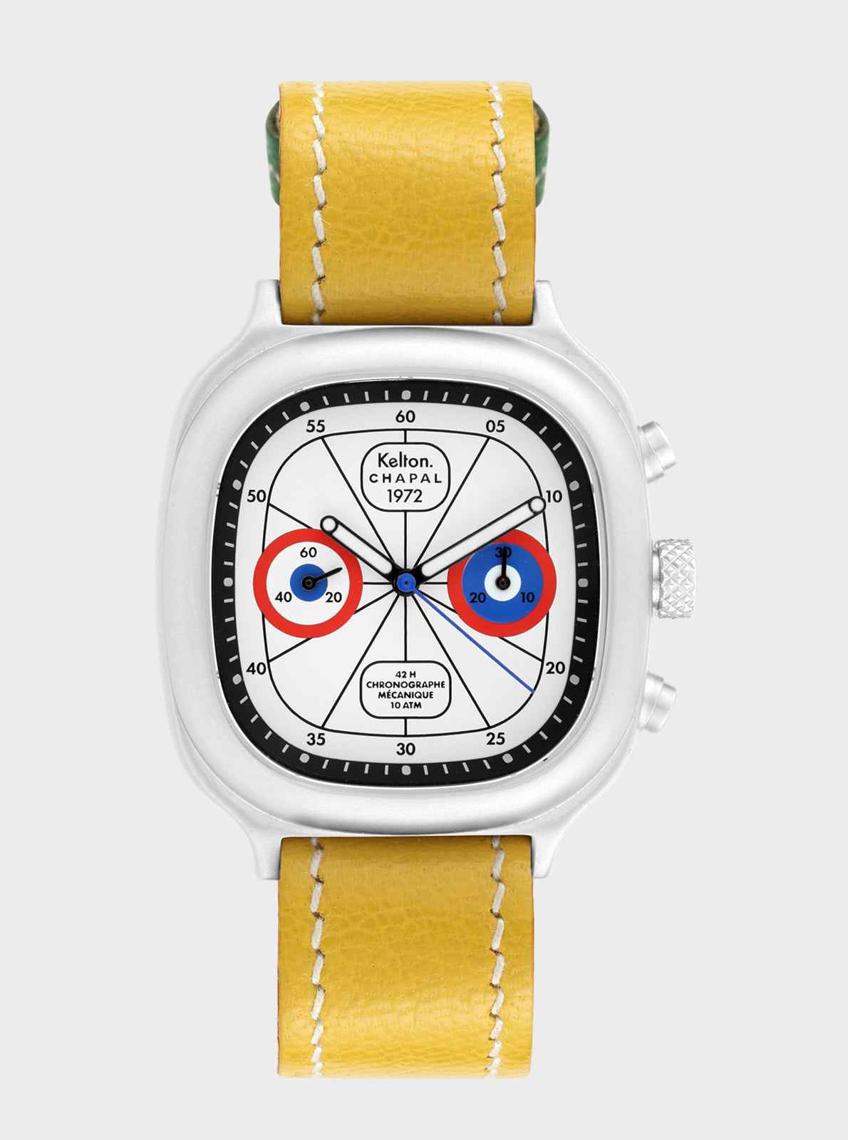 Image of Montre Chronographe 1972 Sky Red & Blue Kelton x Chapal