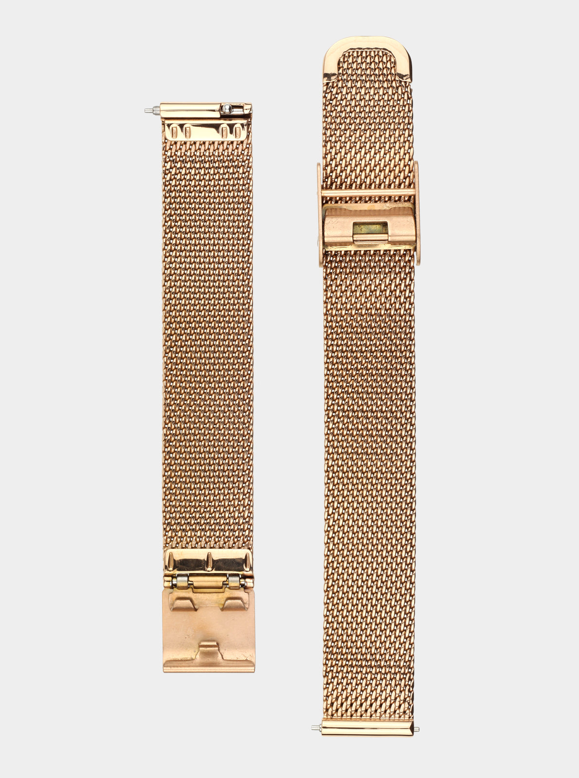 Image of Bracelet à maille milanaise or rose, fermoir déployant rectangulaire