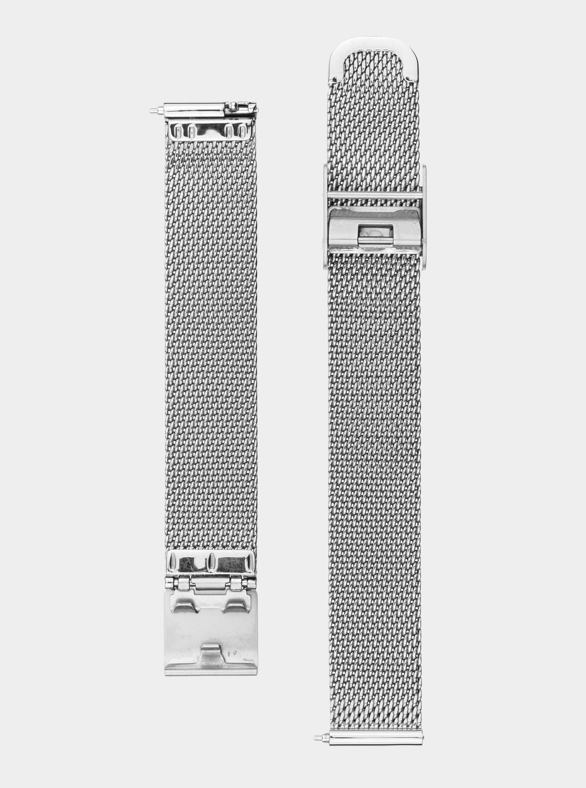 Image of Bracelet en maille milanaise argent, motif chevron, fermoir rectangulaire