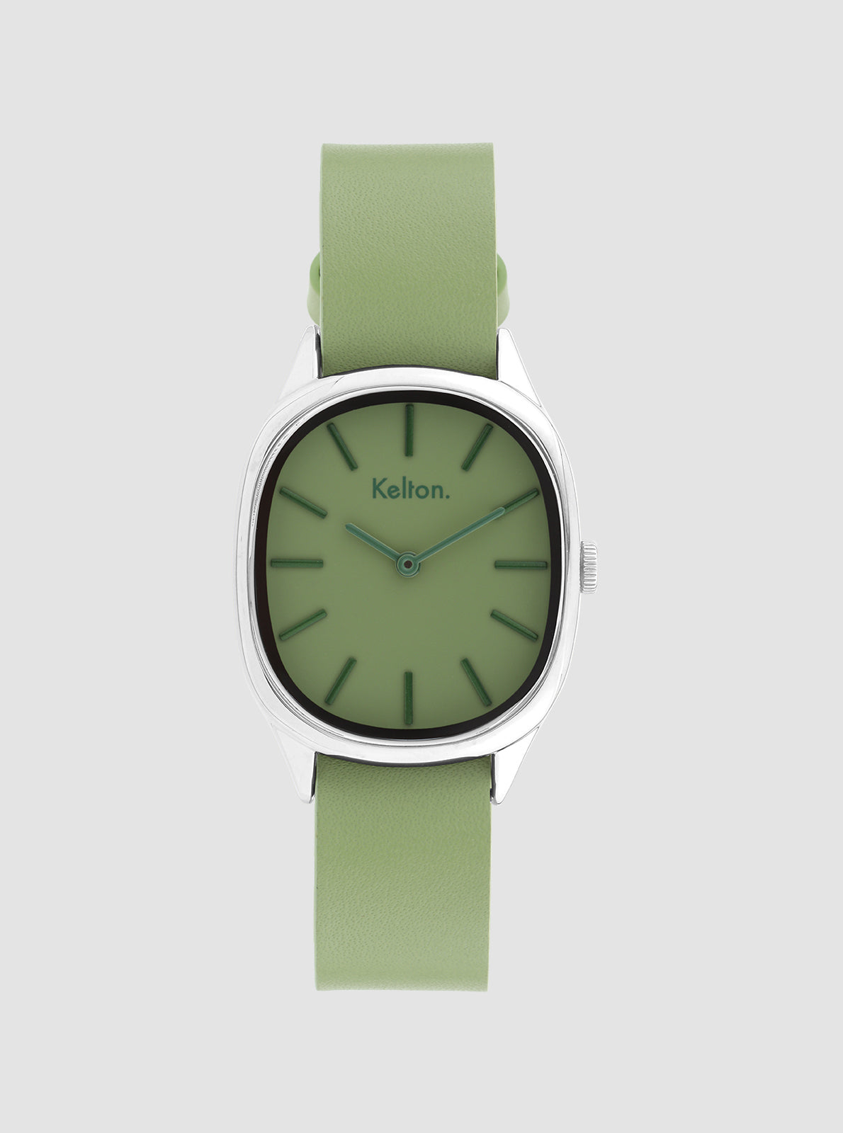 Image of Montre Colorama Sauge au cadran vert et bracelet vert clair