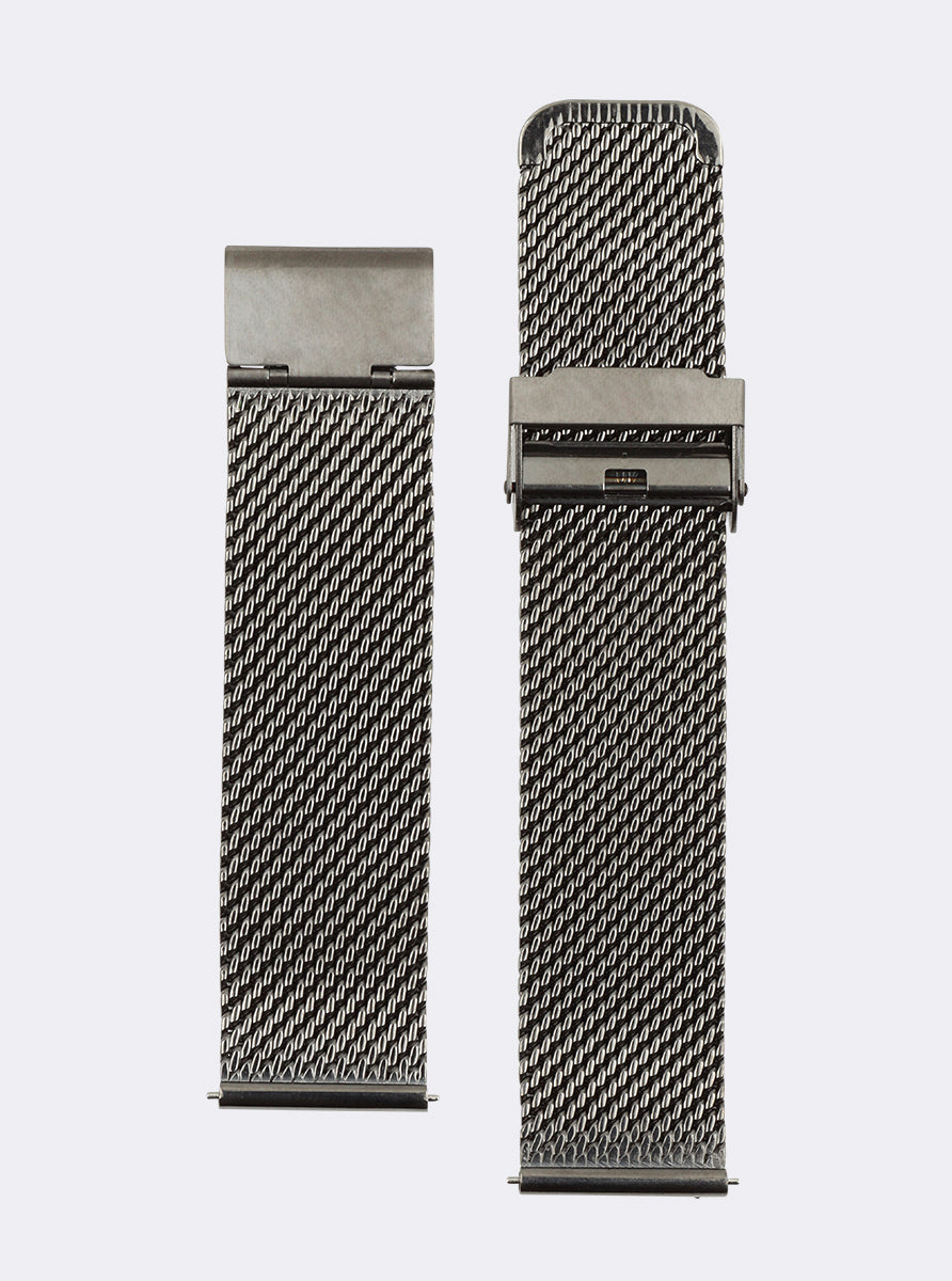 Image of Bracelet maille milanaise 20 mm en métal, avec boucle rectangulaire