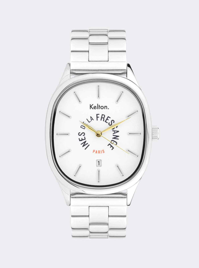 Montre Grande Colorama Silver Kelton x Ines de la Fressange Paris