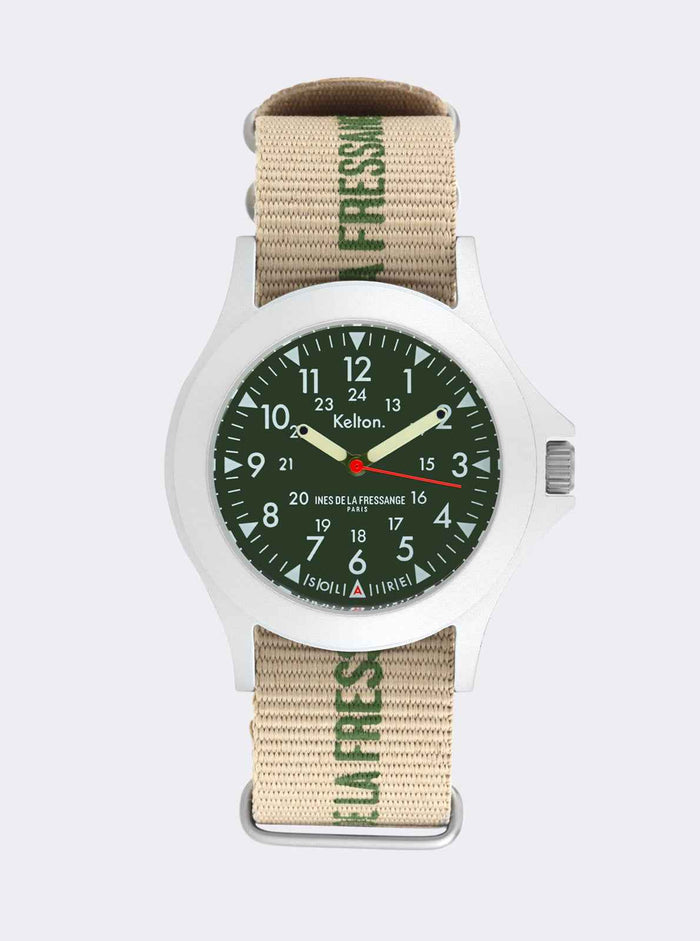 Montre Solaire Field Sand Kelton x Ines de la Fressange Paris