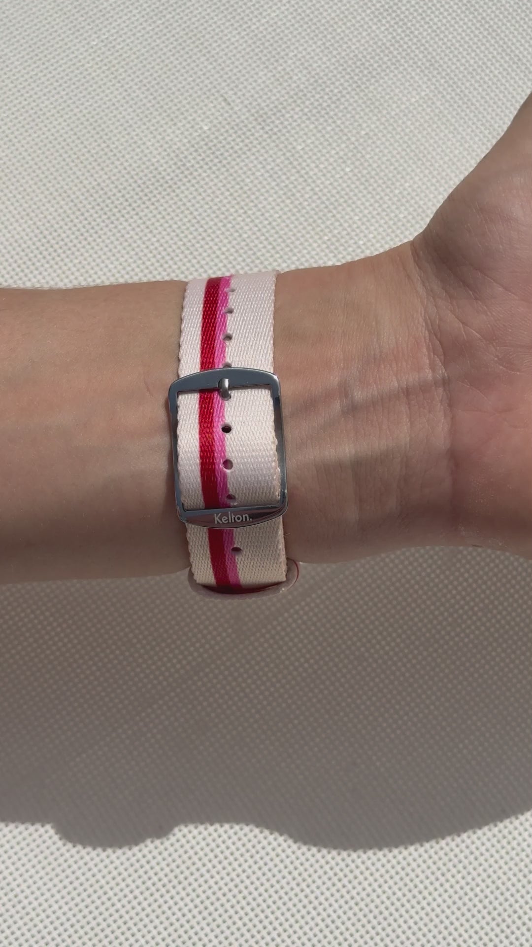 Image of Large Colorama Pink-Red Kelton x Ines de la Fressange Paris Watch
