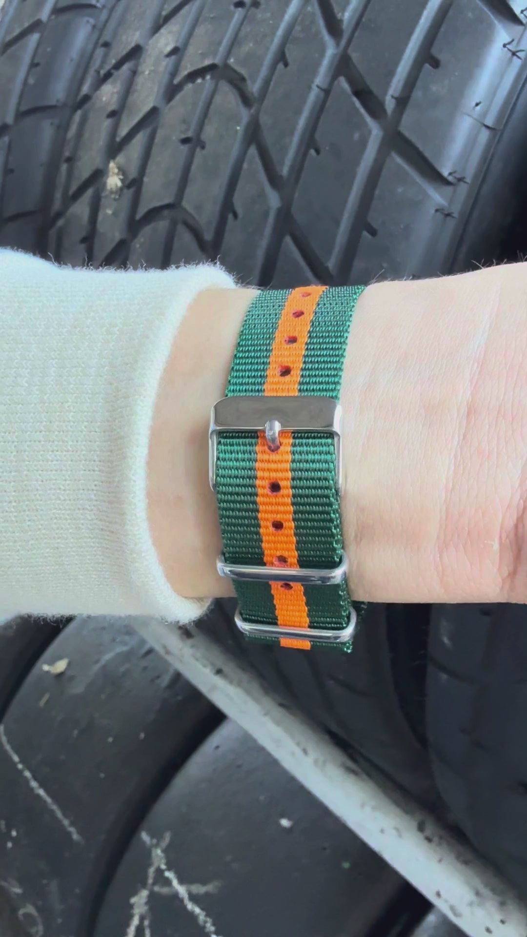 Image of RC2 Green-Orange Mesh Watch Set + Free Nato Strap