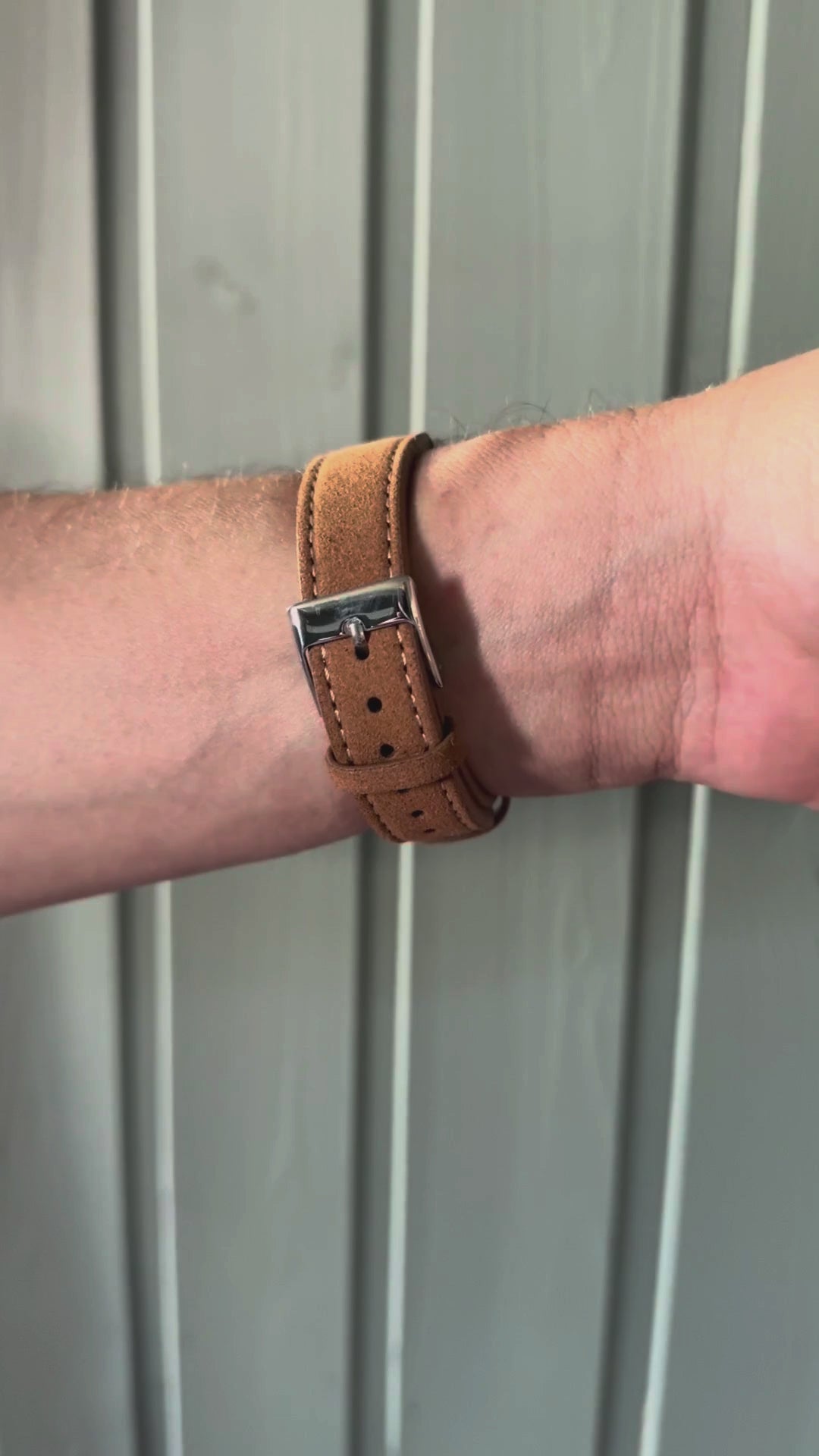 Image of Montre Grande Colorama Crème Marron