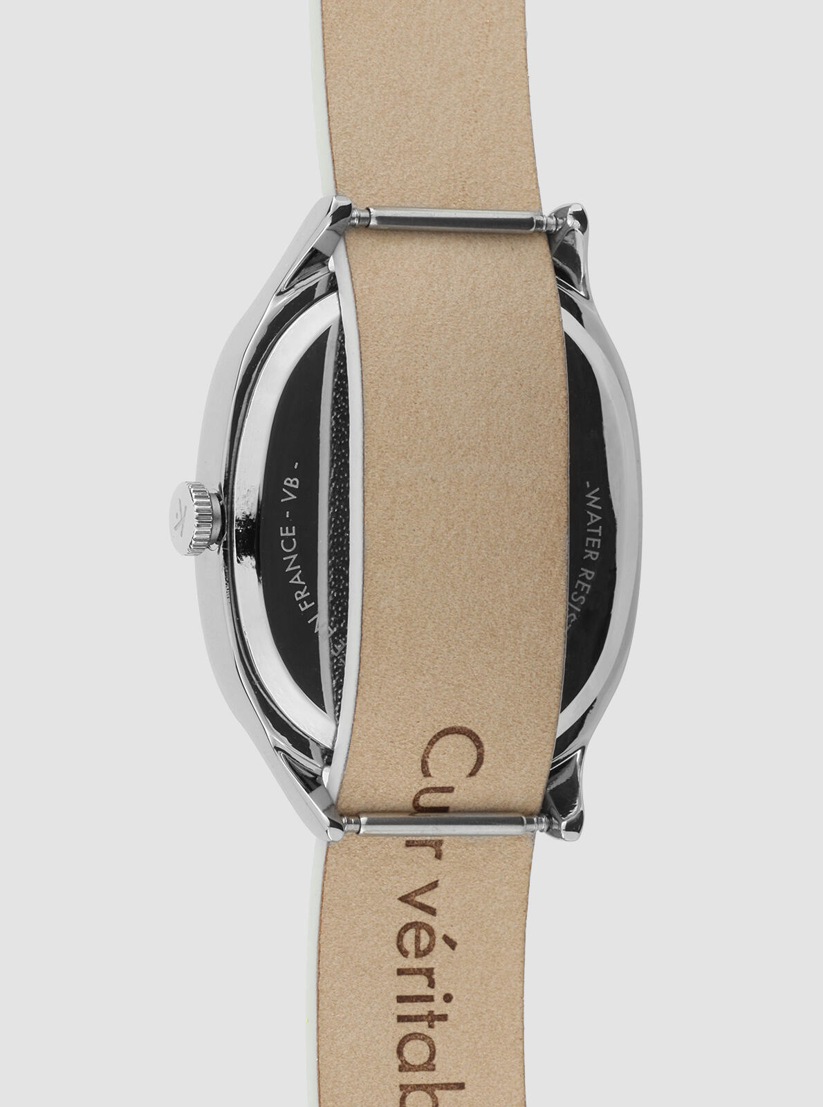 Vue arri&egrave;re Montre Colorama Cactus &ndash; montre ray&eacute;e vert et argent