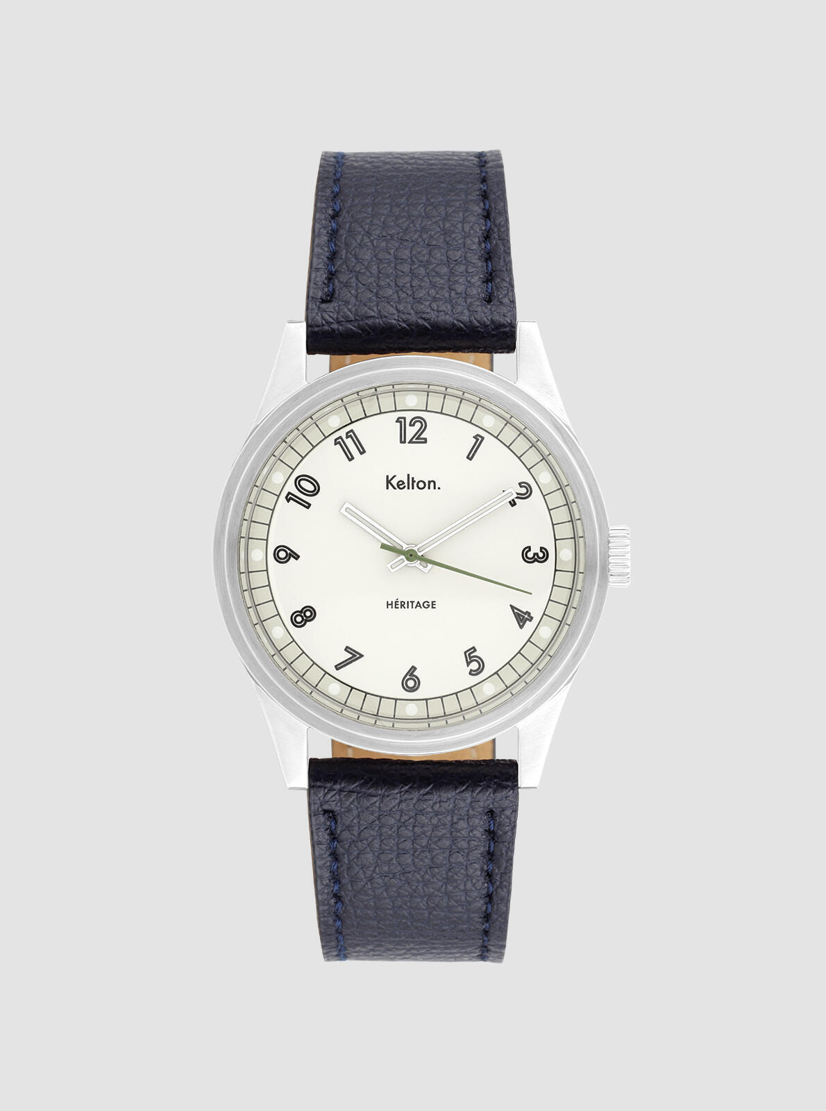 Heritage White Epsom Navy watch &ndash; front view