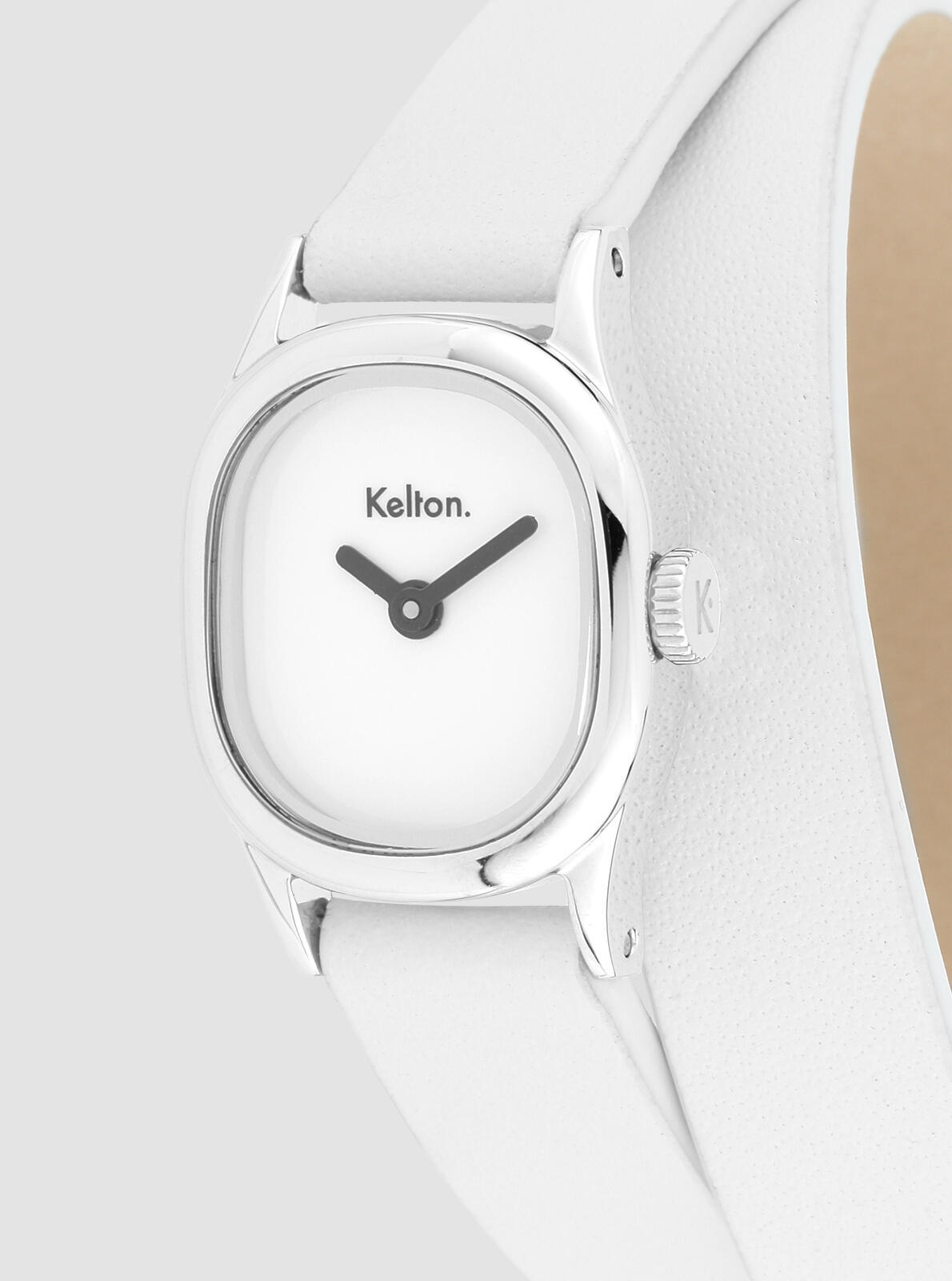 Gros plan cadran Montre Minicolo blanche