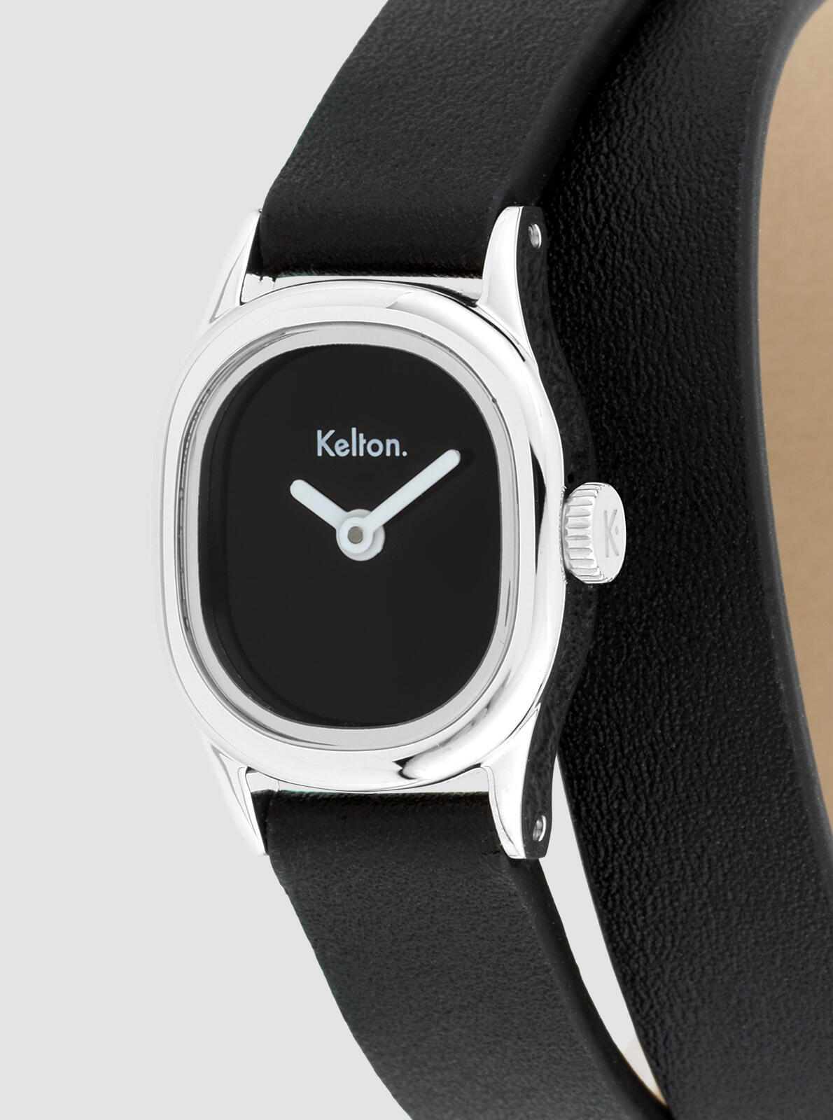 Montre Minicolo noire &ndash; vue trois quarts