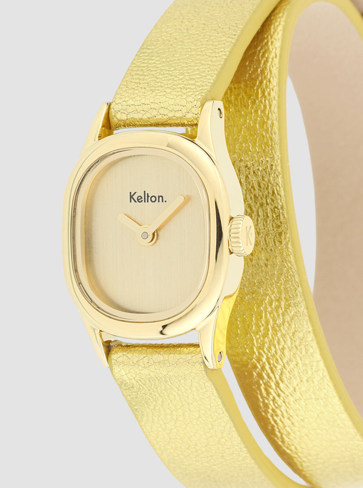 Gros plan cadran Montre Minicolo Or