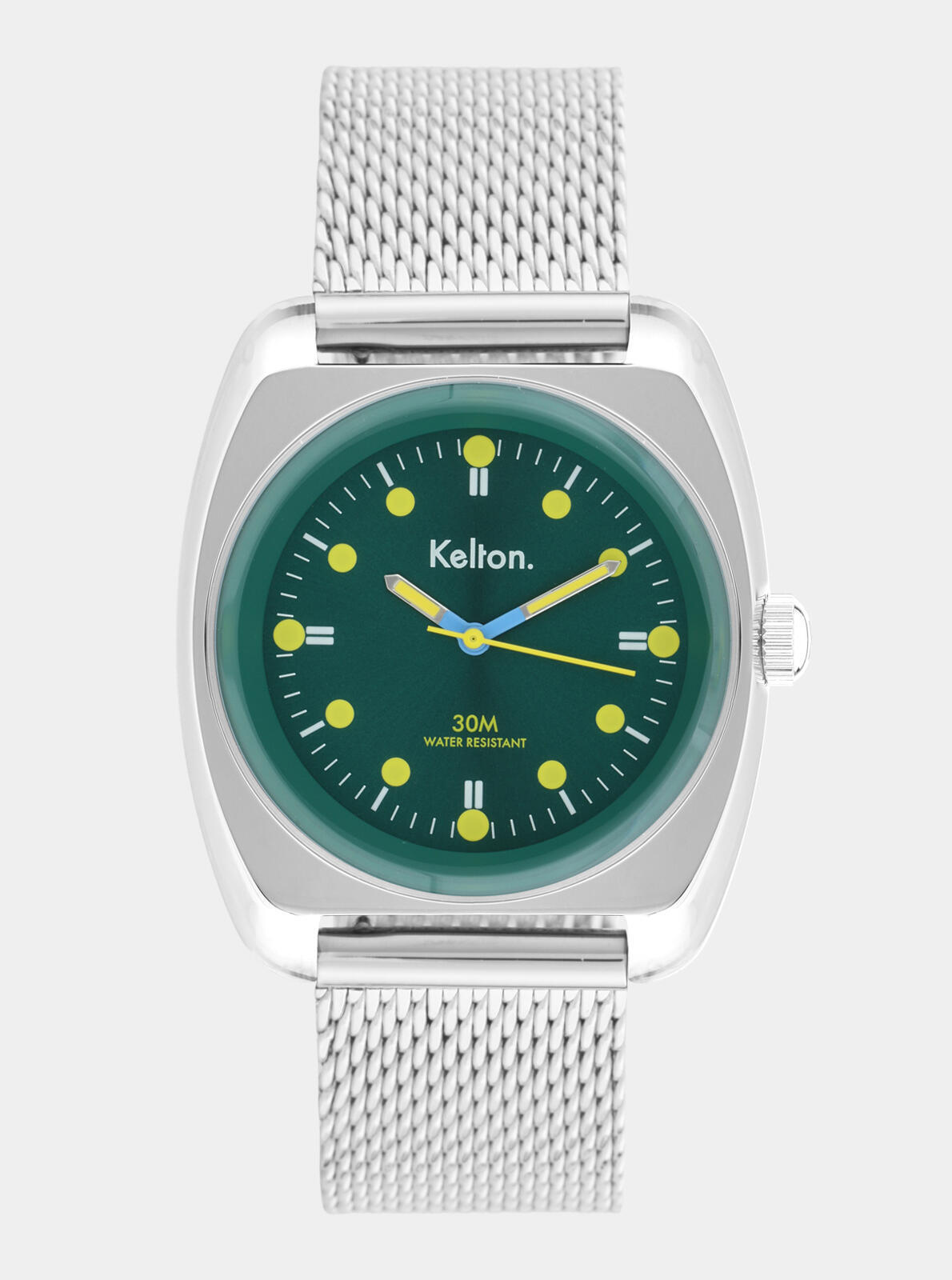 Montre RC2 vert-jaune Mesh &ndash; vue de face