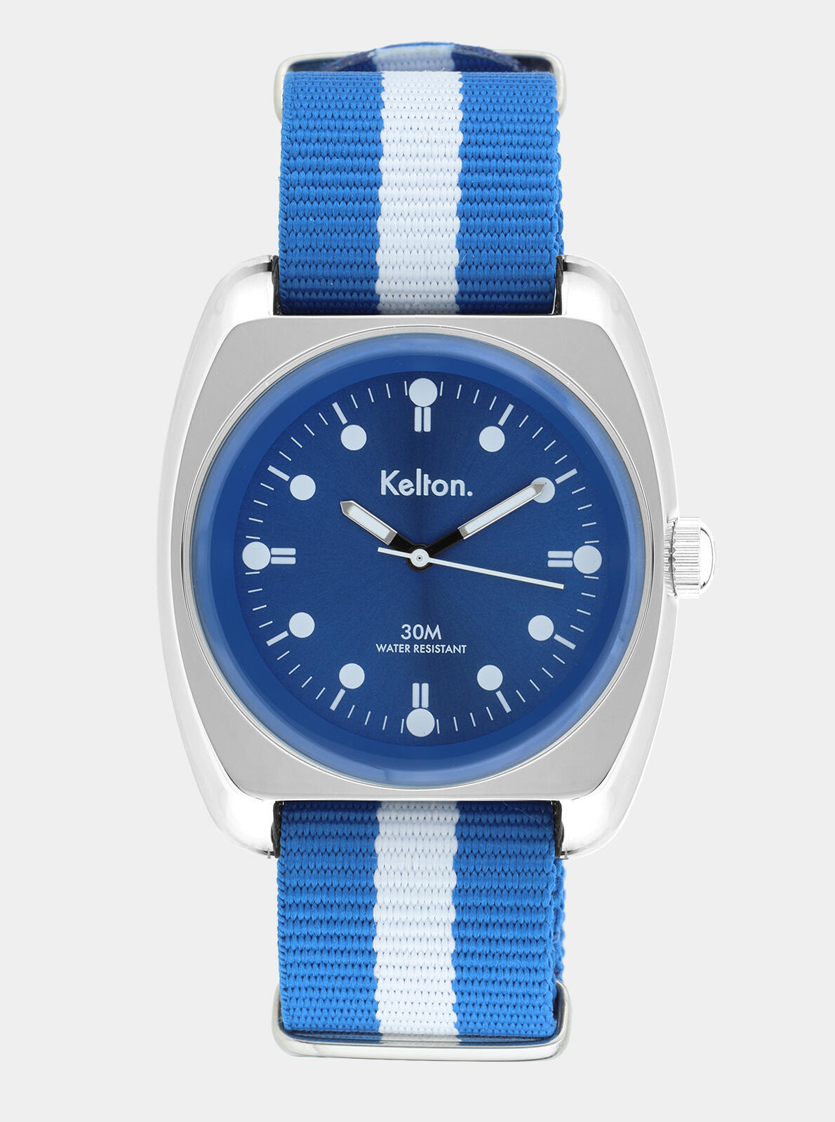 Montre RC2 bleu-blanc nato &ndash; vue de face