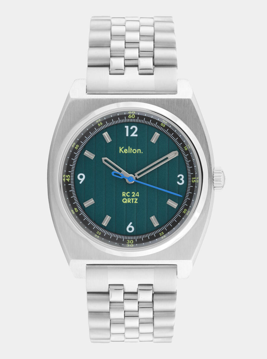RC24 Electric Quartz green watch &ndash; Jubilee strap &ndash; front view