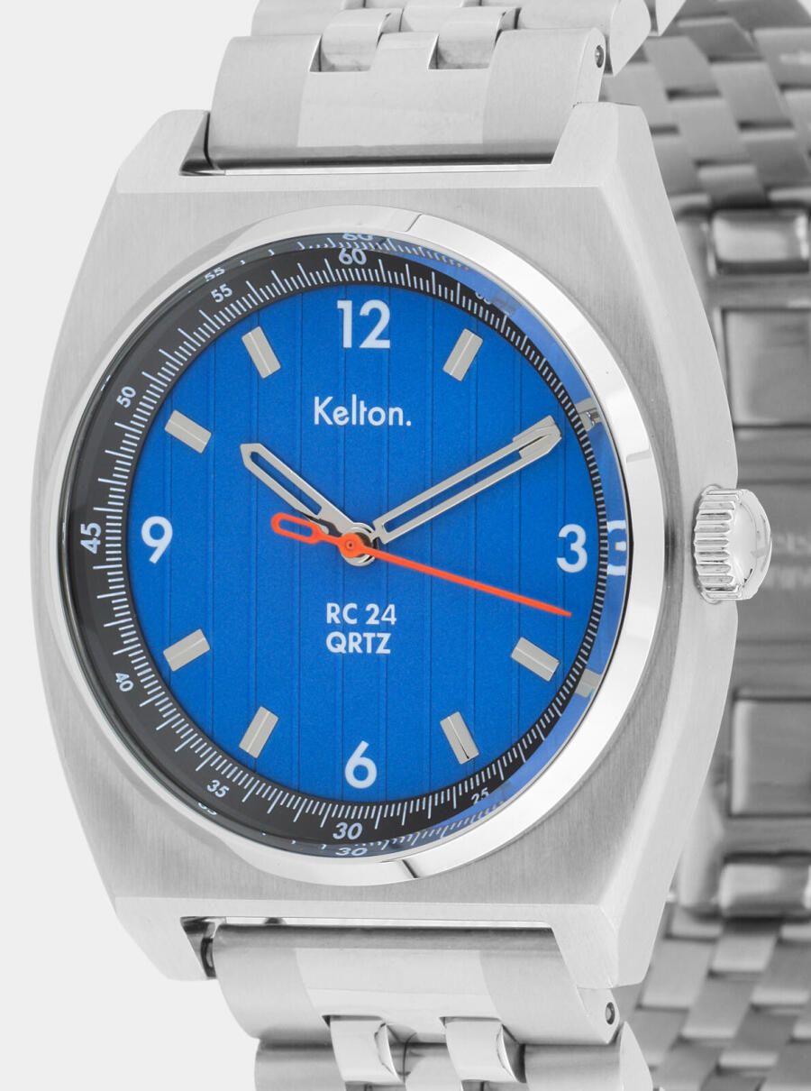 RC24 blue Quartz watch &ndash; Jubilee strap &ndash; front view