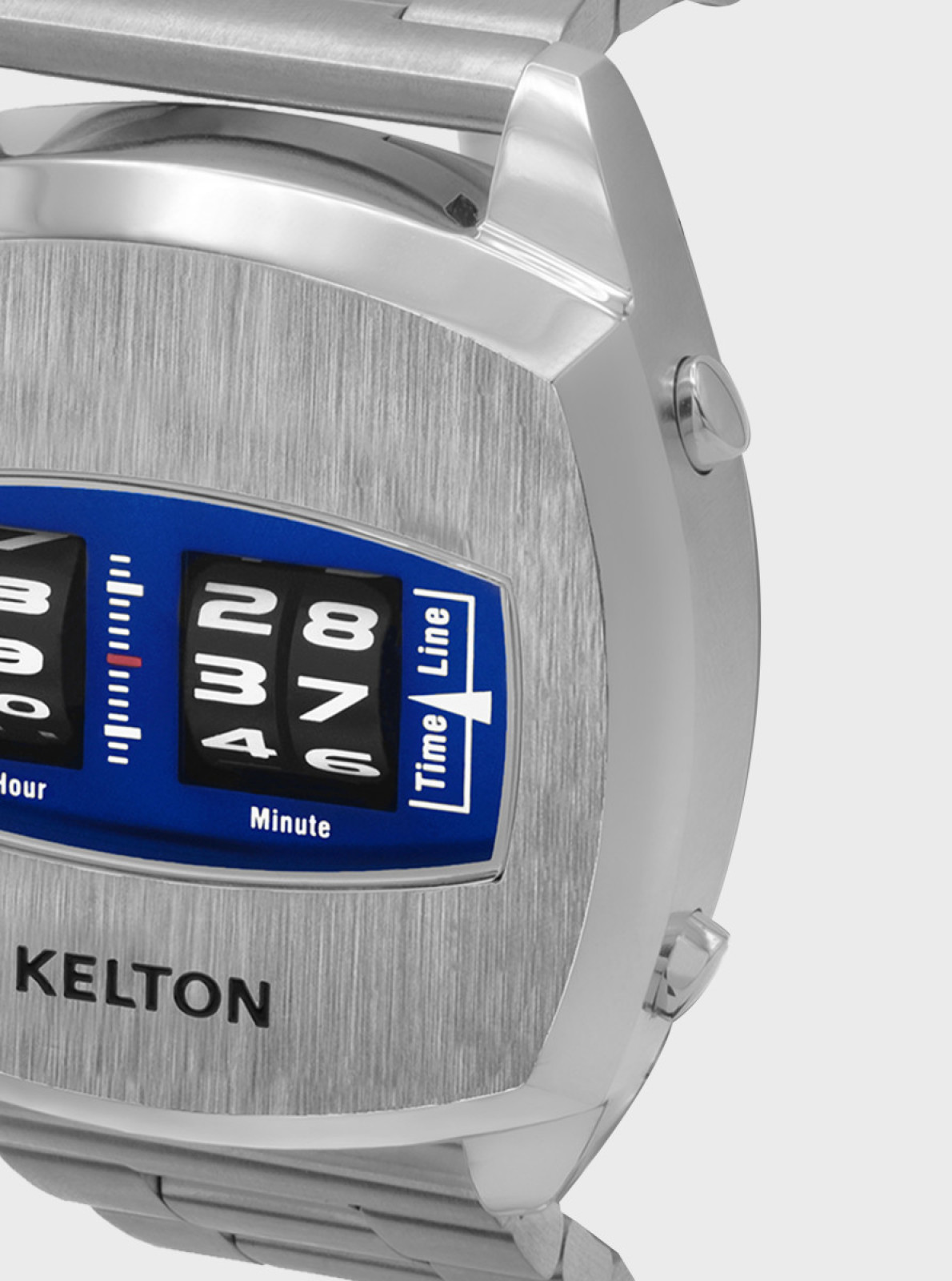 Close-up of Millenium blue dial