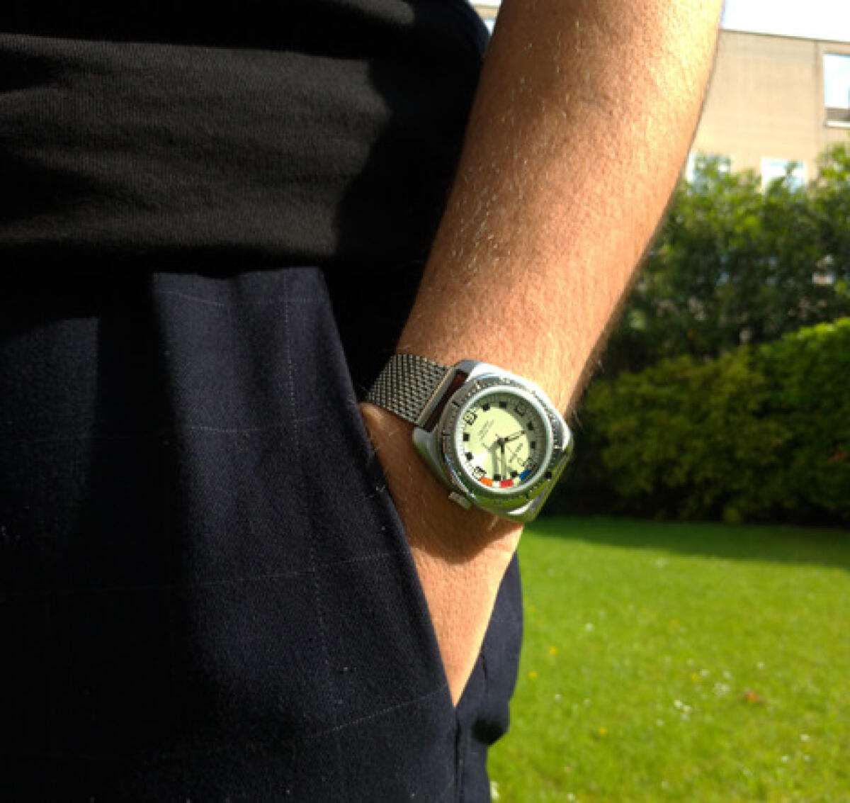 Sport watch &ndash; worn on wrist front view